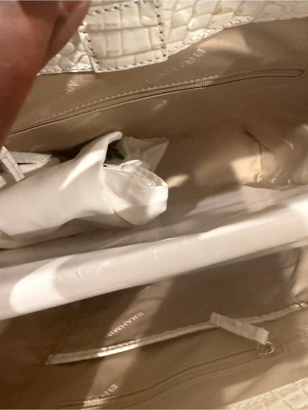 Brahmin Celina Bucket Bag in White Sunlit - Picture 11 of 16